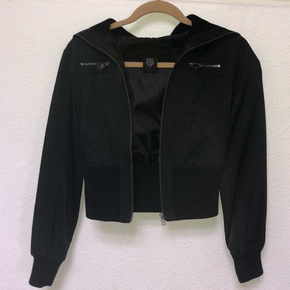 Black bomber jacket